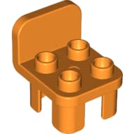 Duplo Chair with 4 Studs and Rounded Back