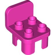 Duplo Chair with 4 Studs and Rounded Back