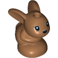 Animal, Rabbit / Bunny, Baby Sitting with Black Eyes and Black Nose Print