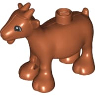 Duplo Animal Goat with Black and White Rounded Eyes Print