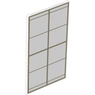 Glass for Window 1 x 4 x 6 with Gold Lattice over Frosted White Background Print