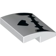 Slope Curved 2 x 2 x 2/3 with Skeleton Mouth and Nose