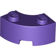 Brick Round Corner 2 x 2 Macaroni with Stud Notch and Reinforced Underside [New Style]
