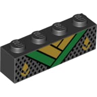 Brick 1 x 4 with Ninja Robe Neck Print (Lloyd)
