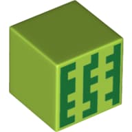Minifig Head Special, Cube with Melon Print