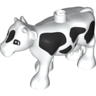 Duplo Animal Cow with Black Spots Print