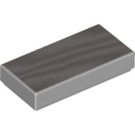 Tile 1 x 2 with Groove