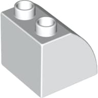 Duplo Brick 2 x 2 x 1 1/2 with Curved Top