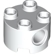 Brick Round 2 x 2, Pin Holes