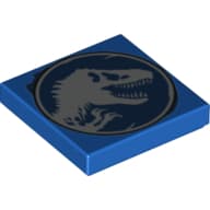Tile 2 x 2 with T. Rex Jurassic Park print