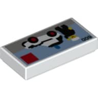 Tile 1 x 2 with Classic Policeman Car Set Box print