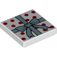 Tile 2 x 2 with Present Bow print