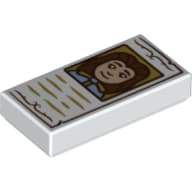 Tile 1 x 2 with Letter, Female Girl, Paper print