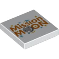 Tile 2 x 2 with 'Moon Mission' print
