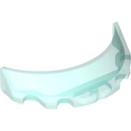 Windscreen 3 x 6 x 1 Curved with Rectangular Stud Holder in Bottom