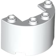 Cylinder Half 2 x 4 x 2 with 1 x 2 Cutout