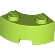 Brick Round Corner 2 x 2 Macaroni with Stud Notch and Reinforced Underside [New Style]