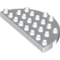 Duplo Plate Round 4 x 8 Semi-Circle