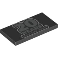 Tile 2 x 4 with 20 Years LEGO Star Wars print