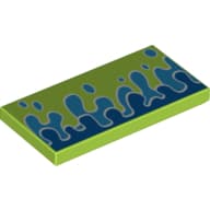 Tile 2 x 4 with Water Splashes/Drops print