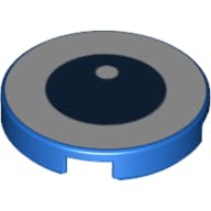 Tile Round 2 x 2 with Black Eye/Pupil print