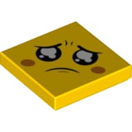 Tile 2 x 2 with Sad Face print