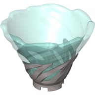 Cone Reverse, Spinner, with Marbled Trans-Light Blue Pattern