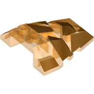 Wedge 4 x 4 Fractured Polygon Top with Metallic Gold Facets Print
