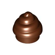 Plate Round 1 x 1 Swirled Top / Poo