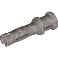 Technic Pin Long with Friction Ridges Lengthwise and Stop Bush [2 Lateral Holes, Small Pin Hole]