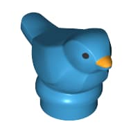 Animal, Bird, Small with Bright Light Orange Beak, Black Eyes print