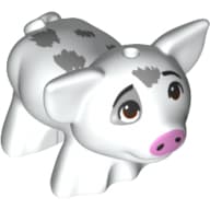 Animal, Pig, Small with Bright Light Pink Snout, Light Bluish Grey Spots, Sad (Pua)