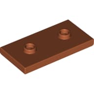 Plate Special 2 x 4 with Groove and Two Center Studs (Jumper)