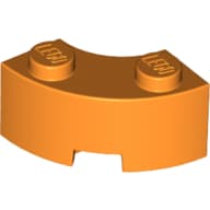 Brick Round Corner 2 x 2 Macaroni with Stud Notch and Reinforced Underside [New Style]