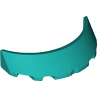 Windscreen 3 x 6 x 1 Curved with Rectangular Stud Holder in Bottom