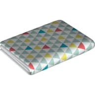 Duplo Blanket 5 x 6, Plush with Triangles Print