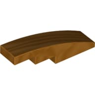 Slope Curved 4 x 1 No Studs [Stud Holder with Symmetric Ridges]