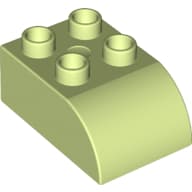 Duplo Brick 2 x 3 with Curved Top