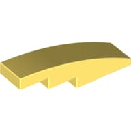 Slope Curved 4 x 1 No Studs [Stud Holder with Symmetric Ridges]