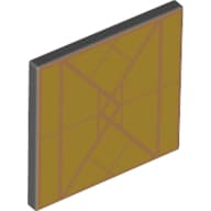 Road Sign Clip-on 2 x 2 Square With Gold Diamond print