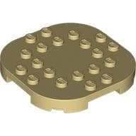Plate Round Corners 6 x 6 x 2/3 Circle with Reduced Knobs