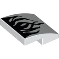 Slope Curved 2 x 2 x 2/3 with Black Tentacles Print