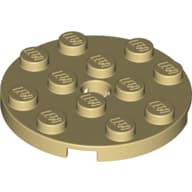 Plate Round 4 x 4 with Pin Hole