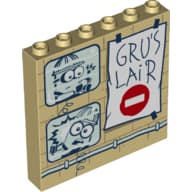 Panel 1 x 6 x 5 with Security Monitors, 'GRU'S LAIR' Poster Print