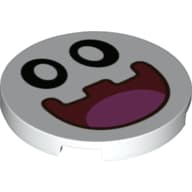 Tile Round 3 x 3 with Peepa Face Print