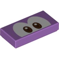 Tile 1 x 2 with Brown Eyes (Urchin) Print