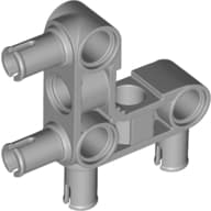 Technic Pin Connector Hub Perpendicular 3 x 3 Bent with 4 Pins (Pin Ridges Along Part)