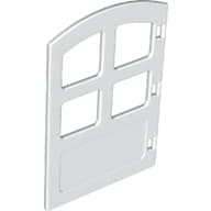 Duplo Door 1 x 4 x 4 with Four Panes, Same Size and Curved Top