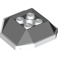 Wedge Sloped 4 x 4 with White Underside Pattern (Koopa Troopa Shell)