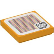 Tile 2 x 2 with Eep Cheep and Barcode Print (Sticker)